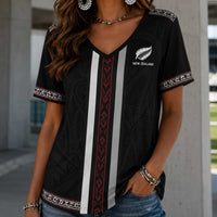 New Zealand World Cup 2026 Heritage Women V-neck Shirt