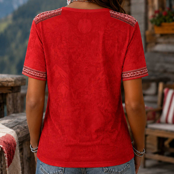 Austria World Cup 2026 Heritage Women V-neck Shirt