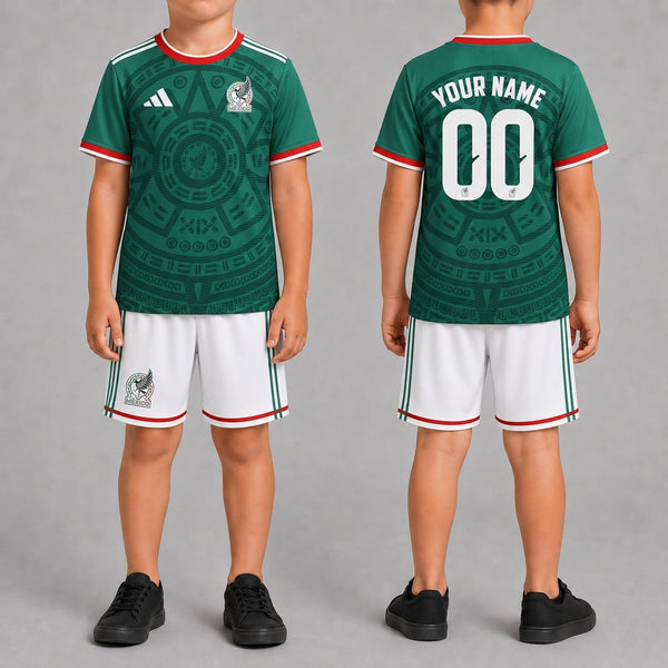 Mexico World Cup 2026 Home Kits For Kid