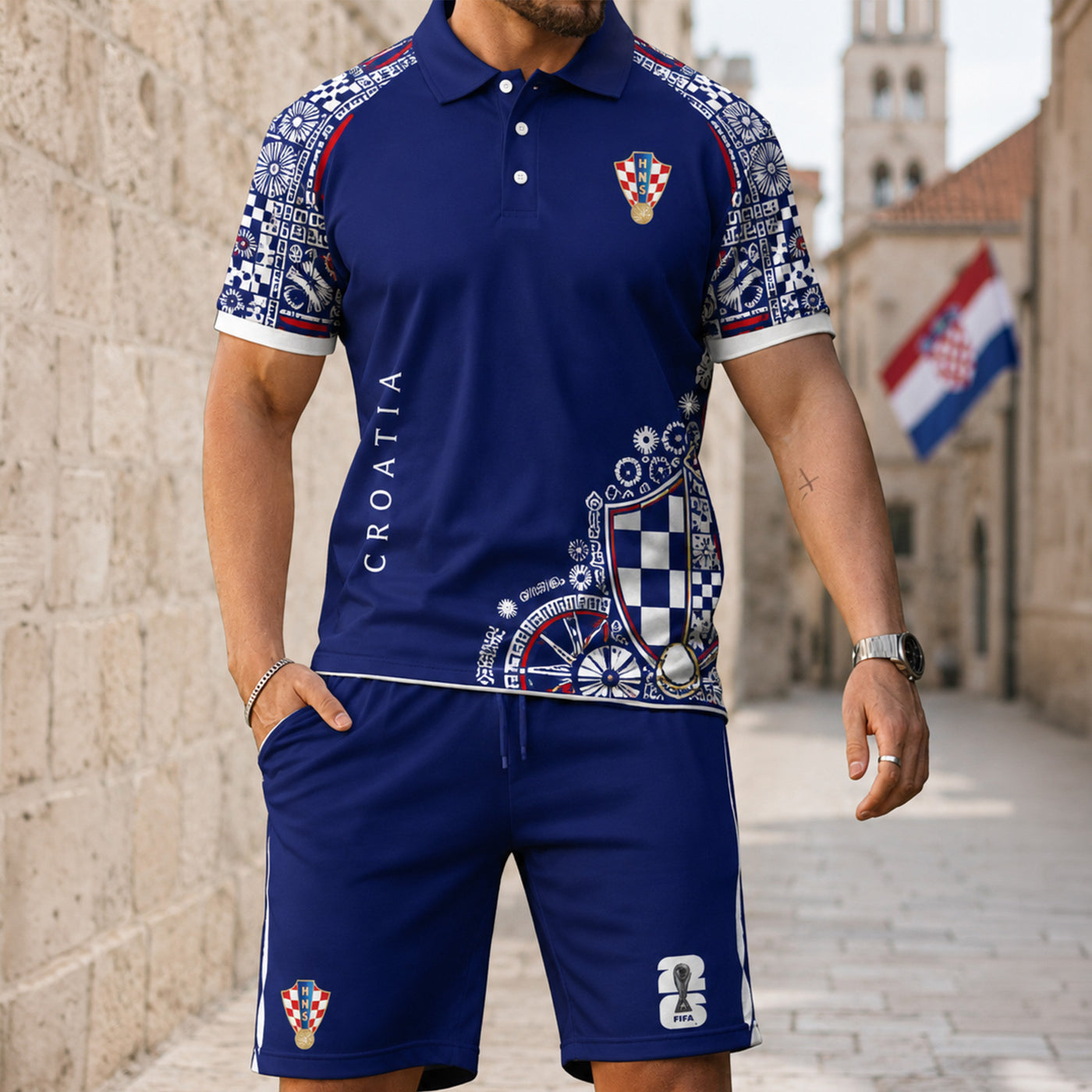 Croatia World Cup 2026 Polo Short Set PVT015