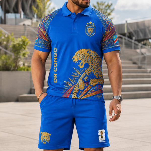 DR Congo World Cup 2026 Polo Short Set PVT015