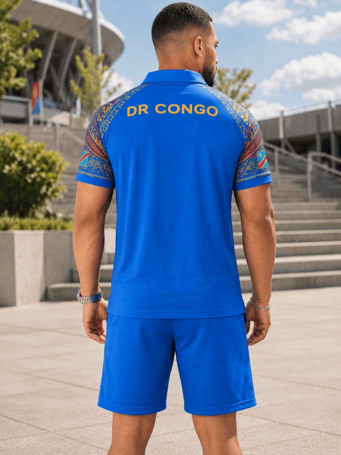 DR Congo World Cup 2026 Polo Short Set PVT015