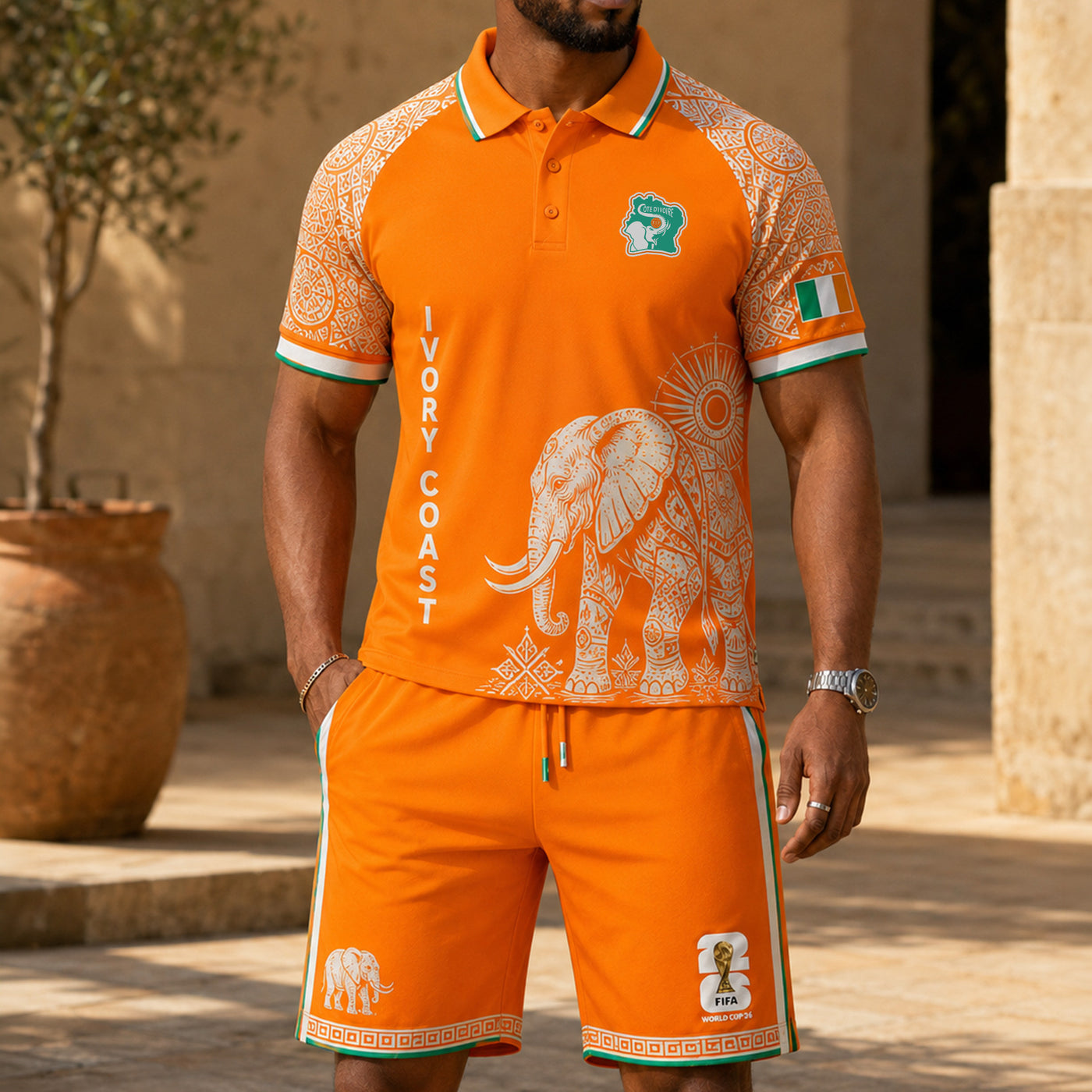 Ivory Coast World Cup 2026 Polo Short Set PVT015