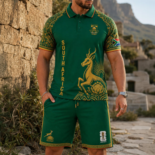 South Africa World Cup 2026 Polo Short Set PVT015