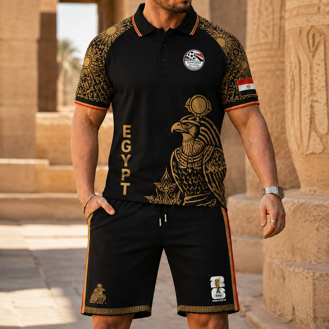 Egypt World Cup 2026 Polo Short Set PVT015