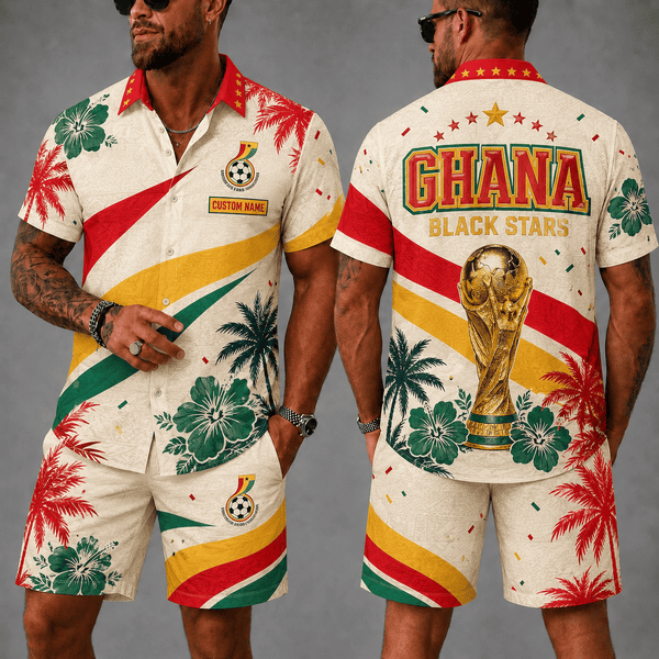 Ghana WC 26 Hawaii Shorts Set