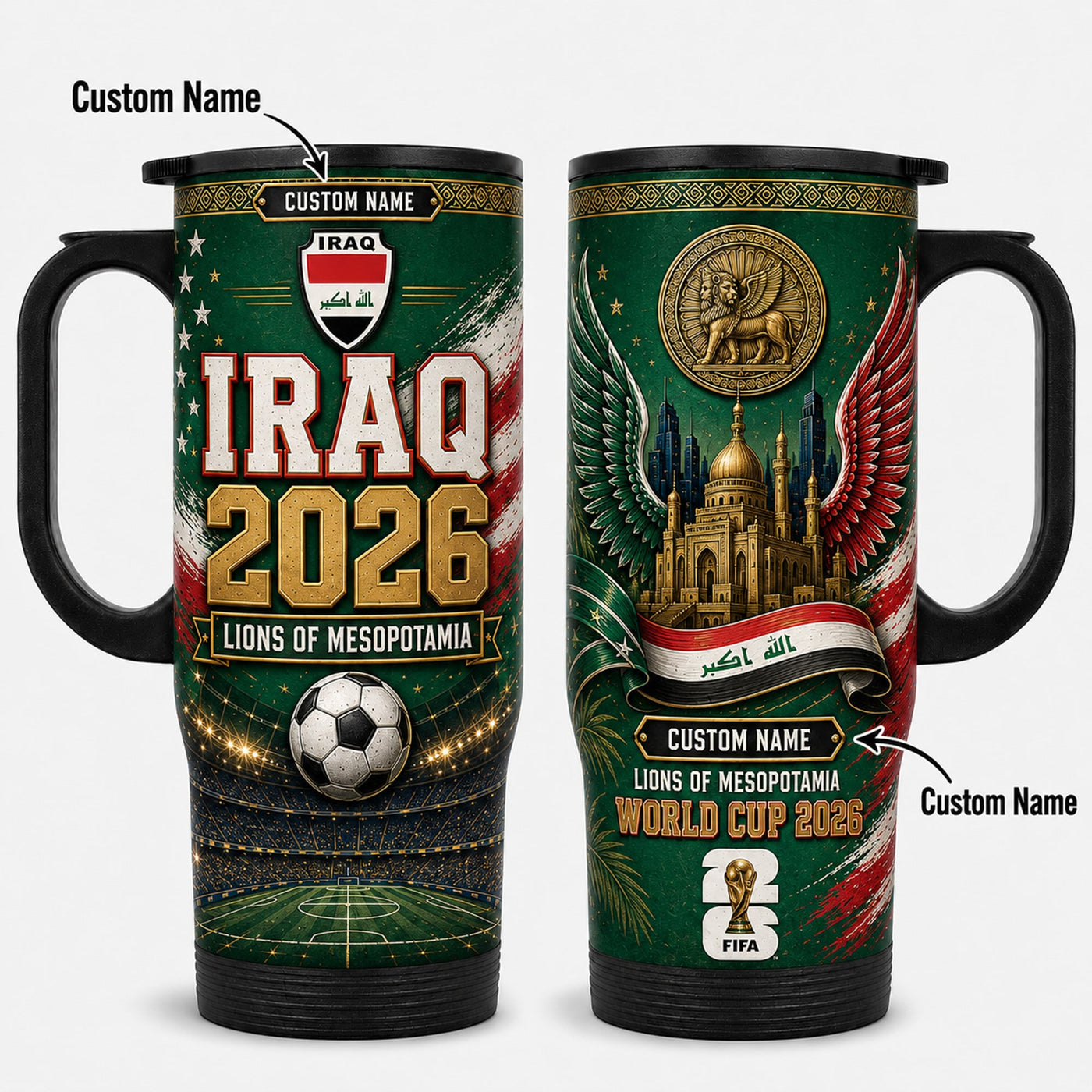 Iraq World Cup 2026 Travel Tumbler PVT021