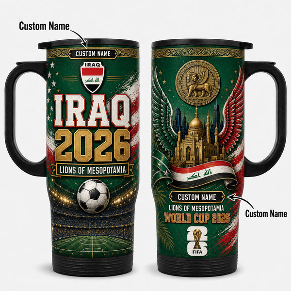 Iraq World Cup 2026 Travel Tumbler PVT021