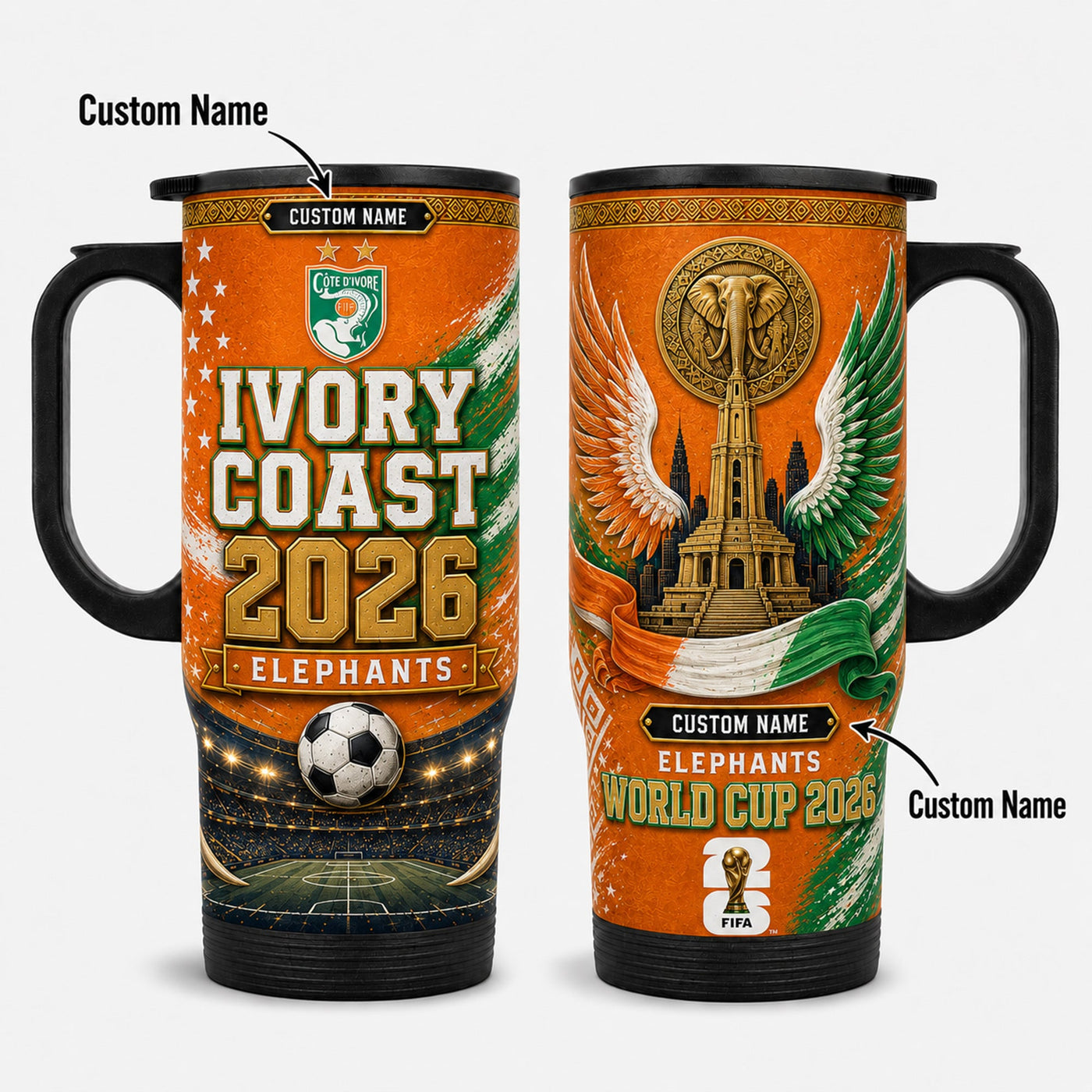Ivory Coast World Cup 2026 Travel Tumbler PVT021