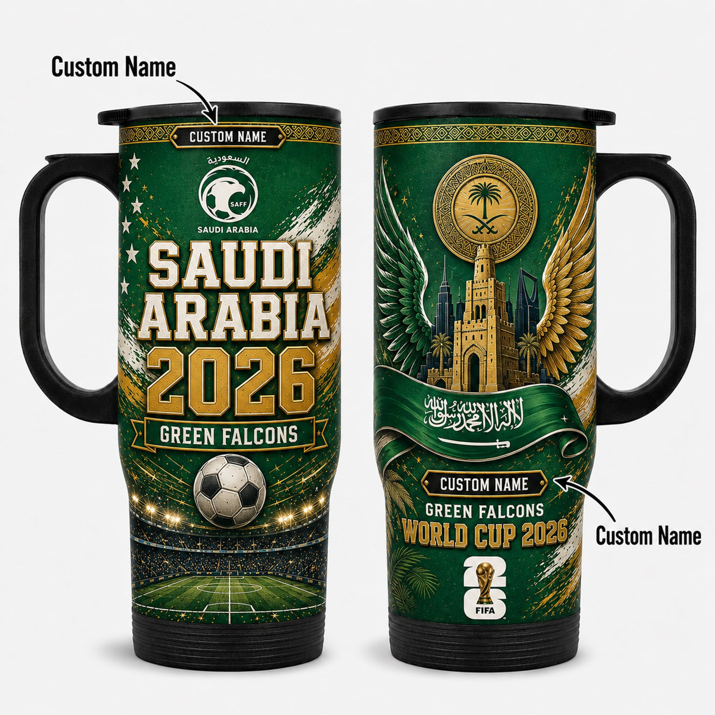 Saudi Arabia World Cup 2026 Travel Tumbler PVT021