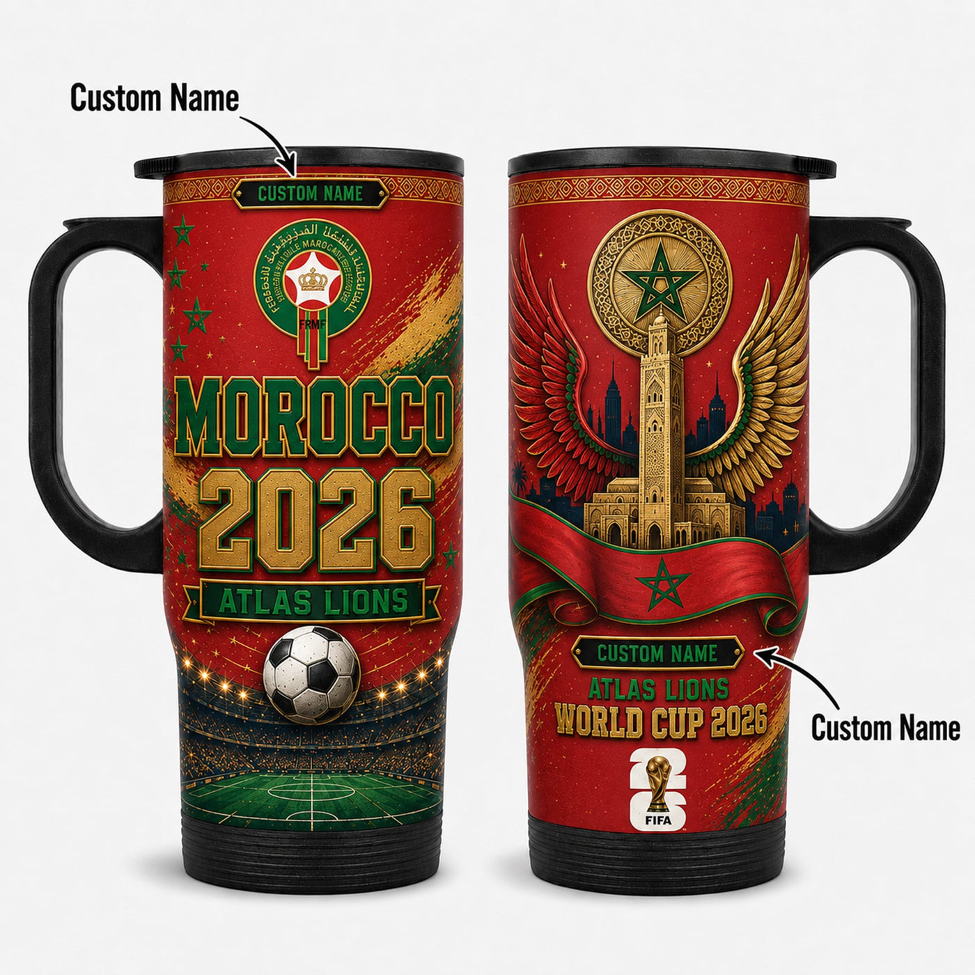 Morocco World Cup 2026 Travel Tumbler PVT021