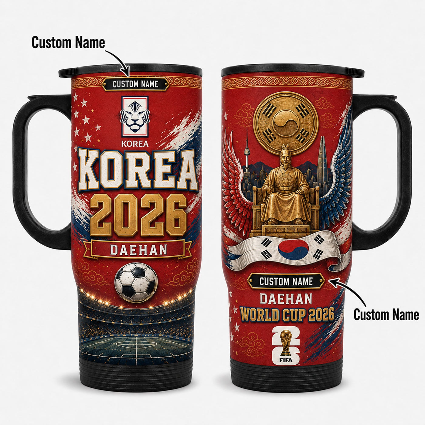 South Korea World Cup 2026 Travel Tumbler PVT021