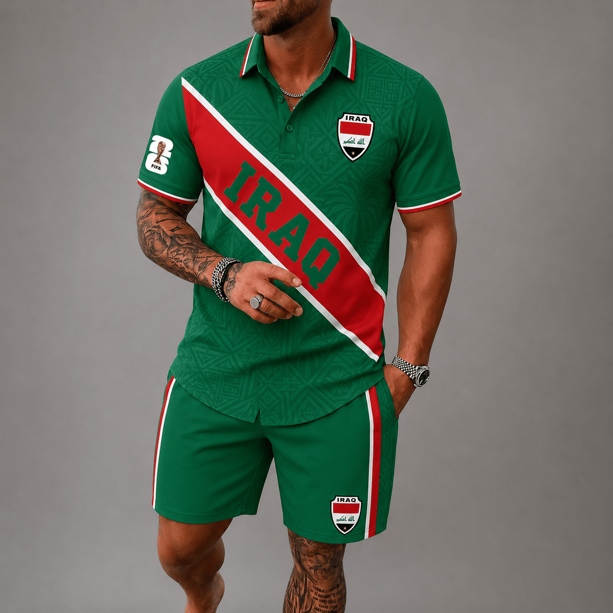 Iraq World Cup 2026 Hawaii Short Set PVT023