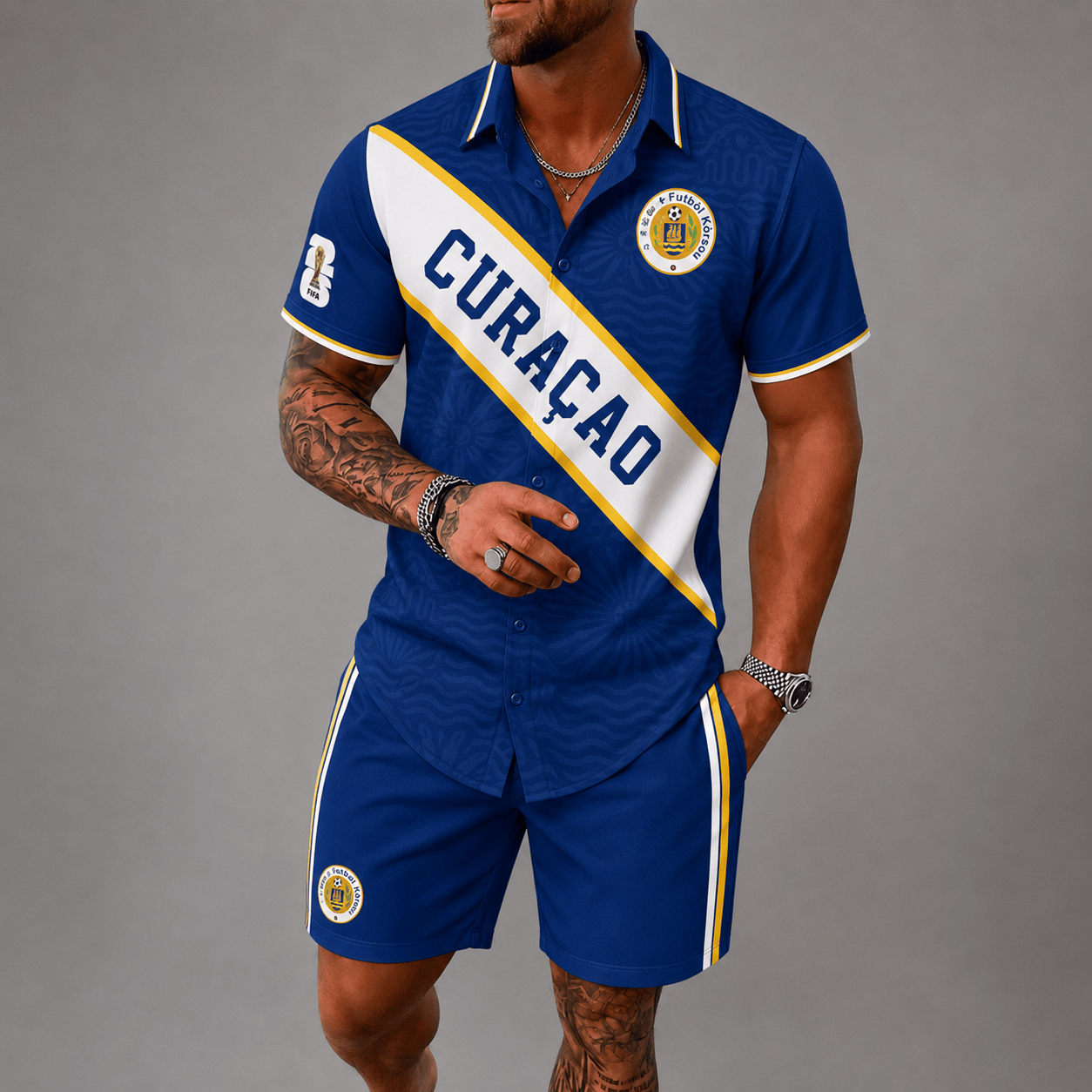 Curaçao World Cup 2026 Hawaii Short Set PVT023