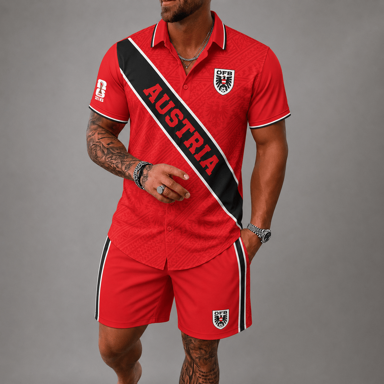Austria World Cup 2026 Hawaii Short Set PVT023
