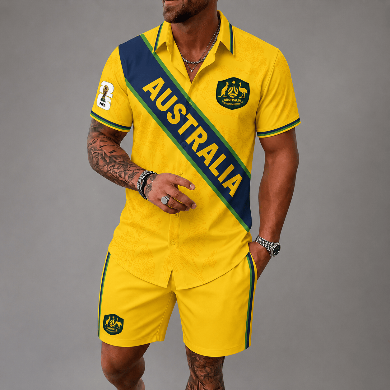 Australia World Cup 2026 Hawaii Short Set PVT023