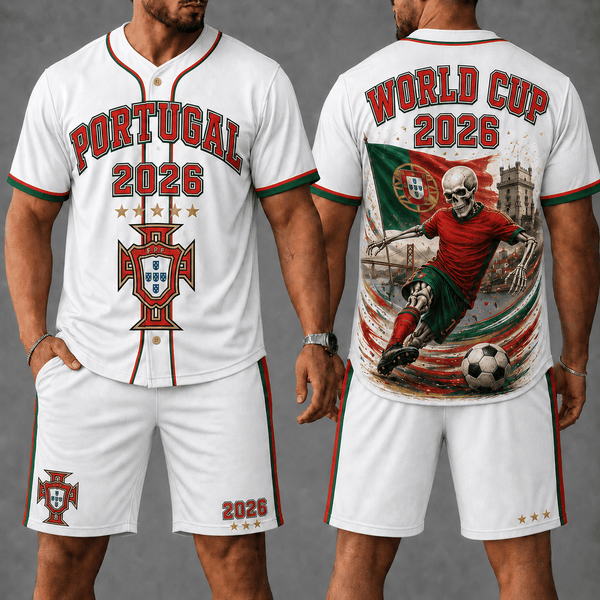 Portugal WC 26 Skull Jersey Shorts Set