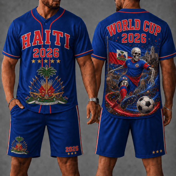 Haiti WC 26 Skull Jersey Shorts Set